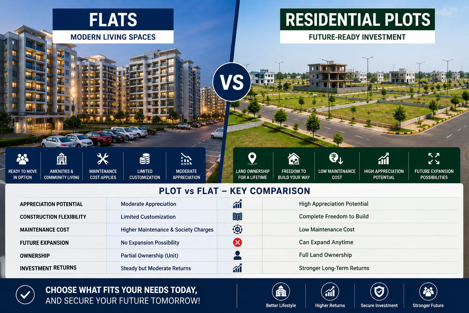 Why Residential Plots Are Better Than Flats in Panipat